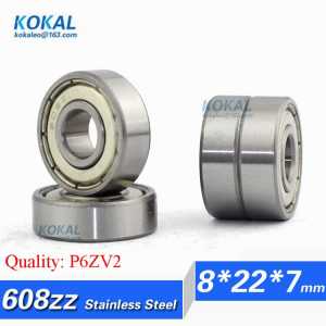 [S608ZZ-P6]Free Shipping 10pcs high quality stainless steel P6 level quality ABEC-7 160018 60018 608ZZ 608 ball bearing 8*22*7mm