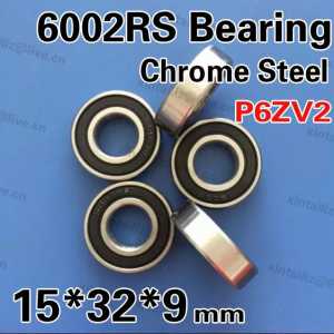 [CM6002RS-P2]Free Shipping 10pcs ABEC-7 P6 level car bearing bus bearing 6002RS rubber cover 15*32*9