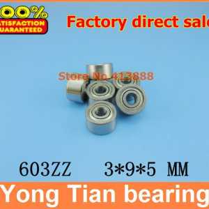 1000pcs/lot free shipping Wholesale Double Shielded Miniature Deep Groove Ball Bearings 603ZZ 3*9*5 mm