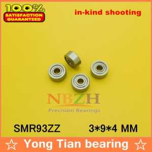 (1pcs) High quality miniature stainless steel deep groove ball bearing (stainless steel 440C material) SMR93ZZ 3*9*4 mm