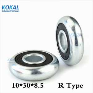 [R1030-8.5]1PCS high loading round type wooden door sliding roller wheel wardrobe bearing pulley 1030T 10*30*8.5mm