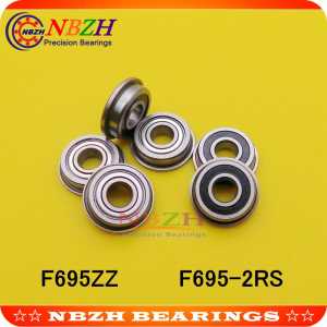 10pcs stainless steel flange bushing ABEC-5 high quality ball bearing SF695zz SF695-zz SF695 SSF695ZZ 5*13*4*15*1mm