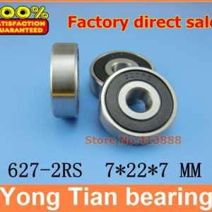 500pcs free shipping double Rubber sealing cover deep groove ball bearing 627-2RS 7*22*7 mm