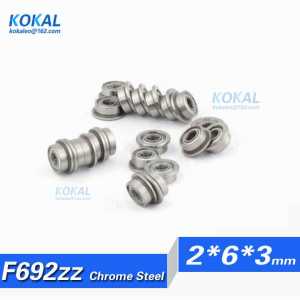 [CF692ZZ-P0]10pcs Gcr15 Chrome Steel flange bushing medical instrument micro deep ball bearing F692zz F692-zz F692 2*6*3mm