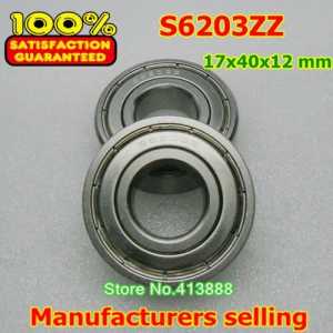 100pcs free shipping SUS440C environmental corrosion resistant stainless steel deep groove ball bearings S6203ZZ 17*40*12 mm