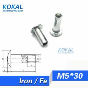 [YK-Fe-M5*30]50PCS Free Shipping M5*30MM button head half hollow Rivet all kinds of rivet with different size