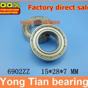 500pcs free shipping thin wall deep groove ball bearing 6902ZZ 15*28*7 mm