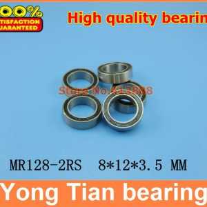 NBZH sale price 500pcs/lot  High quality double rubber sealing cover miniature deep groove ball bearing MR128-2RS 8*12*3.5 mm