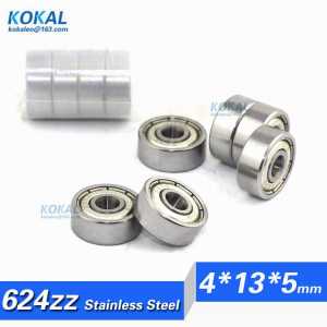 [S624ZZ]Free Shipping 10pcs high quality stainless steel ball bearing S624ZZ S624-2Z electric tools minisize bearing 4*13*5mm
