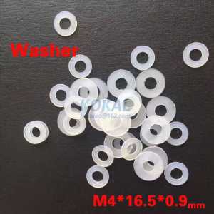 [4*16.5*0.9] 500pcs/lot minisize flat type PA66 nylon flat Gasket ring flat washer plain natural color washer 4*16.5*0.9mm