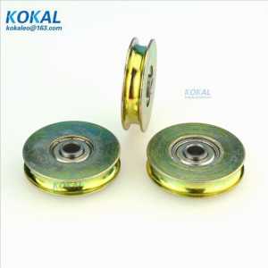 [U0638-8]1PCS high quality U groove type aluminium window glass door sliding big roller wheel U pulley 0638U 6*38*8mm