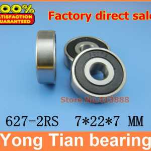 1pcs  double Rubber sealing cover deep groove ball bearing 627-2RS 7*22*7 mm