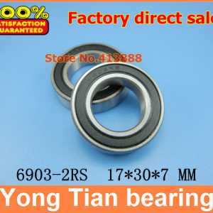 500pcs free shipping The Rubber sealing cover  Thin wall deep groove ball bearings 6903-2RS 17*30*7 mm