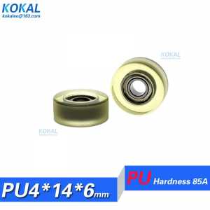 [PU0414-6]1pcs 684zz low noise mute elasticity Automatic Stripping and Winding Machine PU micro ball bearing 4X14X6mm 0414KK