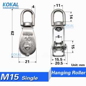 [S-M15] 1pcs/lot 304 stainless steel electrical lift wire rope steel U/V grooved high loading low noise bearing pulley wheel