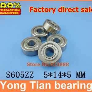 500pcs/lot free shipping SUS440C environmental corrosion resistant stainless steel deep groove ball bearings S605ZZ 5*14*5 mm