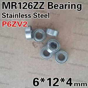 [SSMR126ZZ-P6]Free Shipping 10PCS little size ball bearing MR126zz ABEC-7 stainless steel bearing L-1260ZZ 6*12*4