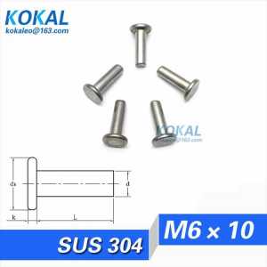 [304-M6*10]Free Shipping 50PCS 304 stainless steel M6 Series flathead blind rivets M6*10mm WITH 10MM LENGTH RIVETS