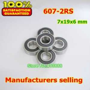 1000pcs/lot free shipping Wholesale deep groove ball bearing double rubber sealing cover 607-2RS 7*19*6 mm