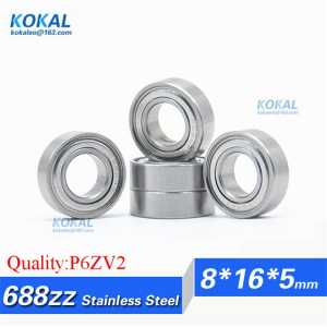 [S688zz-P6]Free Shipping high quality ABEC-7 10pcs stainless steel S688-Z S688ZZ S688ZZ deep groove ball bearing 8*16*5mm