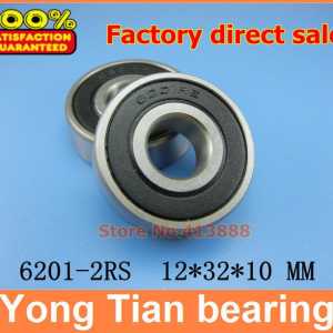 1pcs double Rubber sealing cover deep groove ball bearing 6201-2RS 12*32*10mm