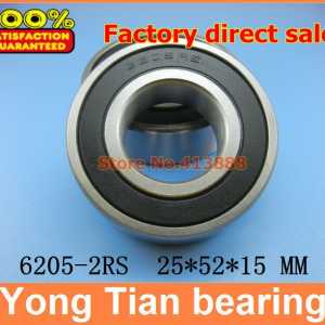 1pcs double Rubber sealing cover deep groove ball bearing 6205-2RS 25*52*15 mm