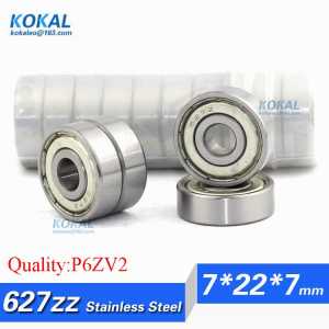 [S627ZZ-P6]Free Shipping 10pcs Stainless steel 440C ABEC-7 domestic refrigerator ball bearing S627zz S627-2z S627z 7*22*7mm