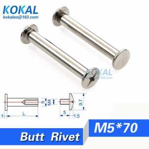 [DJ-M5*70]Free Shipping 20pcs 5*70 nickle sliver plated photo album binding blot screw butt joint rivets M5*70