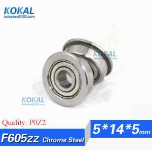[CMF605ZZ-P2]Free Shipping 10pcs Wholesale ABEC-3 chrome steel Flange deep groove ball bearing F605ZZ 5*14*5*16*1 mm