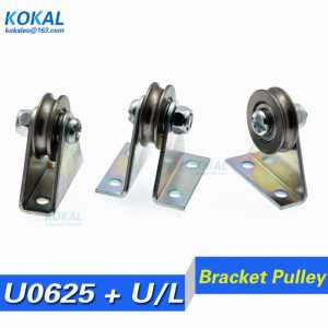 [U0625+ZJ]1pcs non-standard U grooved STAINLESS STEEL 440C BALL BEARING WITH STEEL PLATED  triangular bracket/L bracket  base