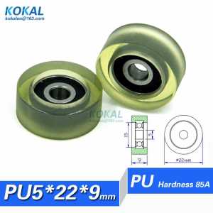 [PU0522-91PCS low noise RUBBER Wheel TPU PU built-in wardrobe or cupboard bearing wheel for cash counting machine wheel roller