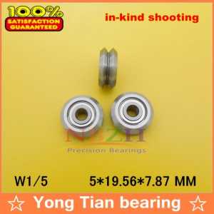V / W groove pulley wheel bearings W1 W1X VW1X RM1-5 RM1X Track guide bearing 5*19.56*7.87 mm W1-5