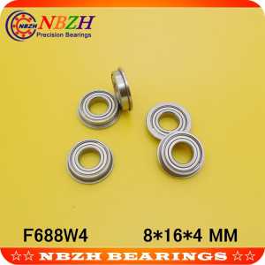10pcs high quality ABEC-3  flange bearing Thin wall  ball bearings F688W4 F688 OPEN SF688 ZZ W4 SF688W4ZZ F618/8ZZ 8*16*4 mm