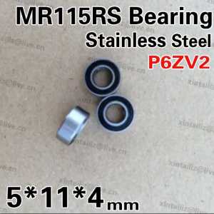 [SSMR115RS-P6]10PCS Free Shipping stainless steel SMR115RS W628/5-2RS L-1150RS ball bearing 5mm*11mm*4mm