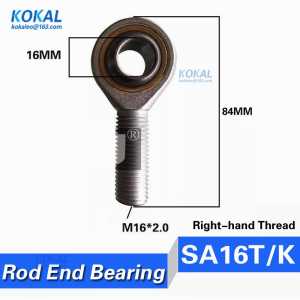 [SA16T/K] high quality fish eye right-hand male thread inner 16mm metric rod ends joint bearing SA16T/K POSA16 SAKB-16F rod ends