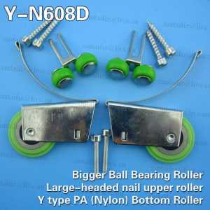 [Y-N608D]hot sale bigger ball bearing PA66 Nylon sliding door wheel large-headed nail bureau cabinet door pulley