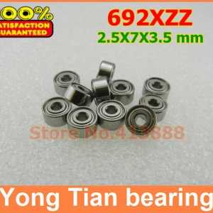 500pcs free shipping thin wall deep groove ball bearing 692XZZ 2.5*7*3.5 mm