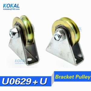 [U0629+ZJ]10pcs/lot triangular L U bracket U-grooved bearing wire rope pulley bracket ball metal structure non-standard 626 696
