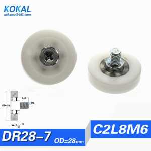 [DR28C2L8]Free Shipiing low noise 10pcs OD 28mm Refrigerator drawer sliding door drawer plastic roller wheel DR28C2L8 28 pulley