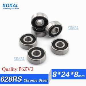 [C628RS-P2]Free Shipping 10pcs ABEC-7 chrome steel Gcr15 double rubber cover ball bearing 628RS 628-2RZ 628-2RS 8*24*8mm bearing