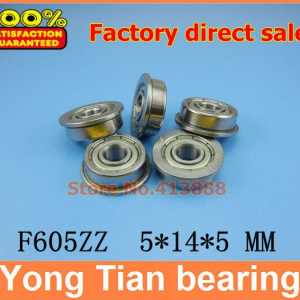 500pcs/lot free shipping Wholesale Flange ball bearing F605ZZ 5*14*5 mm