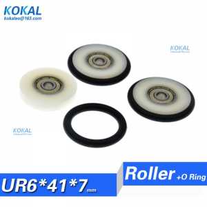 1pcs 6*35*7mmm mute elasticity, blackboard fishing tackle, 626 bearing pulley U groove sliding bearing wheel with Buna-N rubber