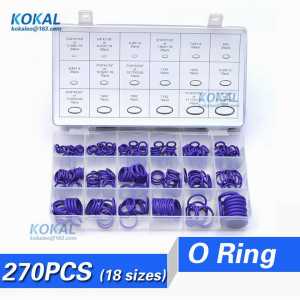 [270-O-Ring] Brand New Tool 18 Sizes 270 x Rubber O Ring O-Ring Washer Seals Assortment Black Standard O Ring for Car Auto