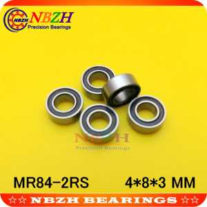 NBZH sale price Blue rubber seal cover double rubber sealing cover miniature ball bearing MR84-2RS  4*8*3 mm