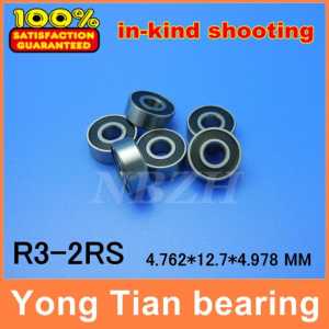 High Quality inch series  miniature rubber shielded ball bearing R3-2RS / R3RS 3/16 x1 /2 x 0.196 inch 4.762x12.70x4.978 mm