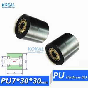 [PU0730-30]Free shipping 607ZZ bearing TPU PU sliding door machine pulley wheel guide roller pulley 3030mm