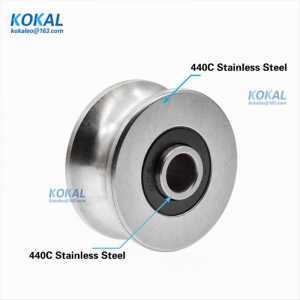 [U0835-17] 1pcs/Lot stainless steel bearings wire rope lifting wheel 440C U608 NON-Standard Pulley bearing 8X35X17mm U608RS