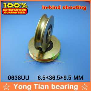 High Quality  6mm U Groove steel roller bearings 0638UU 6.5*36.5*9.5 mm bearing 0638 UU