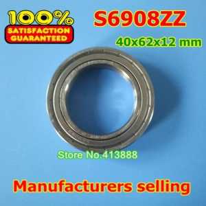 (1pcs) SUS440C environmental corrosion resistant stainless steel deep groove ball bearings S6908ZZ 40*62*12 mm