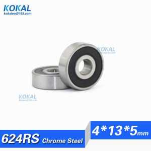 [CM624RS]Free Shipping 10pcs miniature Gcr15 chrome steel sports equipment ball bearing 624RS 624-2RZ 624 4*13*5mm